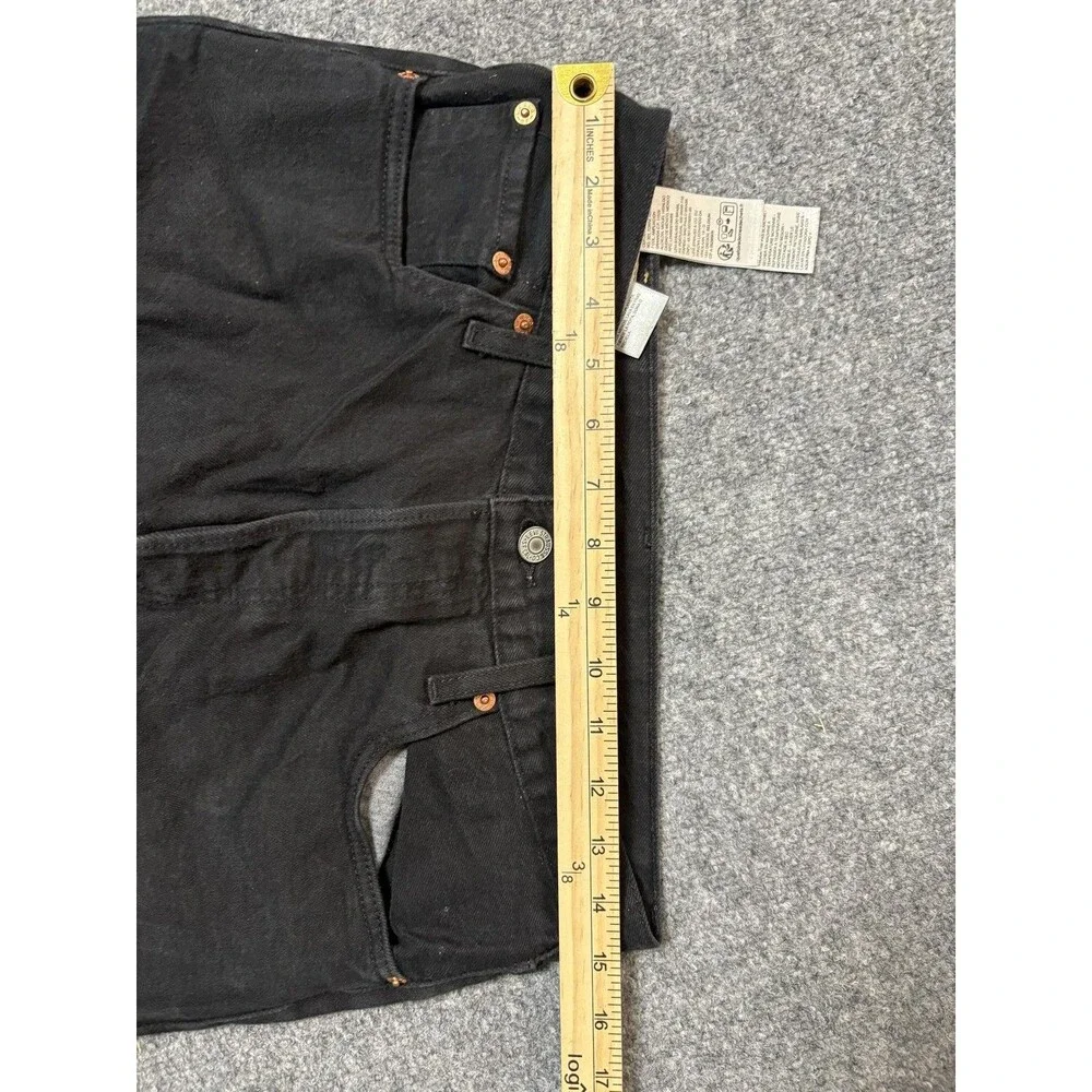 Levi's 501 Jeans Mens 29x26 Black Straight Regular Fit Dark Wash Denim